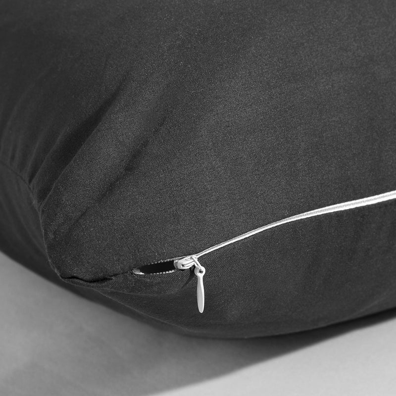 Evolive Ultra Soft Microfiber Body Pillow Cover/Pillowcases 21"x54" with Hidden Zipper Closure (21"x54" Body Pillow Cover, Black) - Image 3
